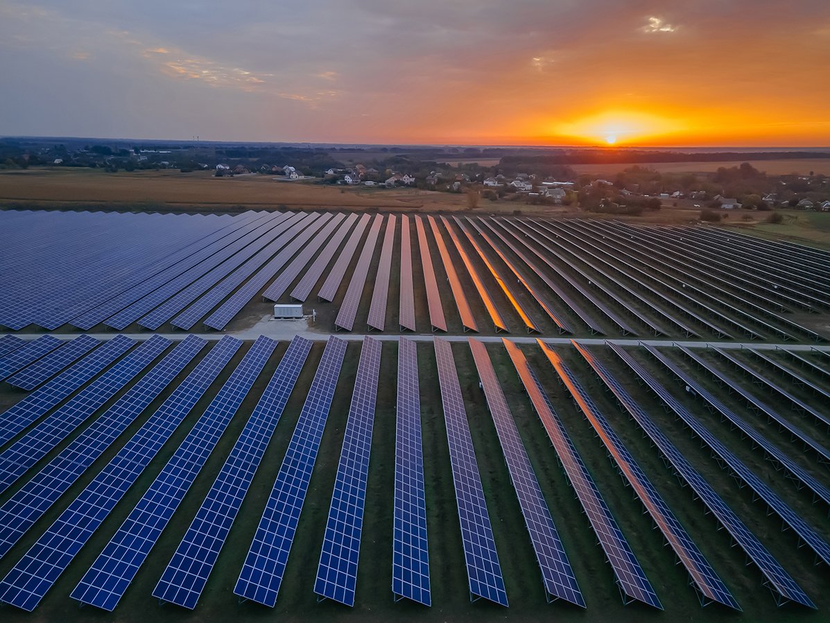 Rinsed solar farm